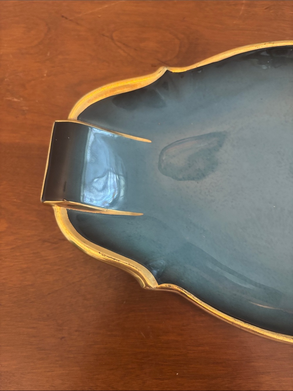 Vintage Art Deco Carlton Ware "Bleu Royale" Ceramic Serving Platter - Picture 2 of 6